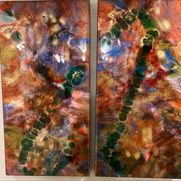 Beautiful resin and alcohol ink art - Picture 5 of 5